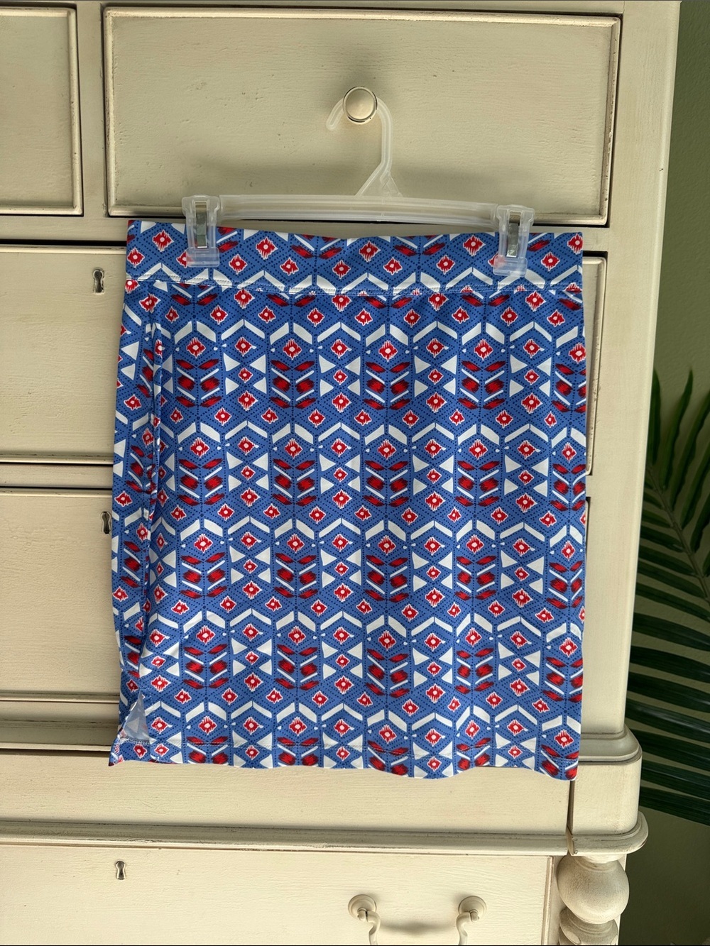 Persifor Blue Geometric Print Women's Skirt size M